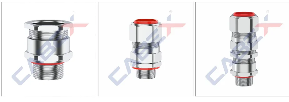 The three Cabex high-temperature cable gland models